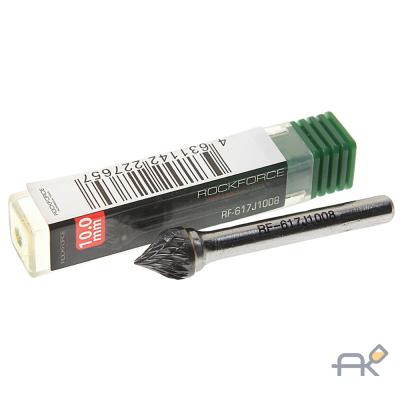 Шарошка коническая пикавытянутая по металлу(216 10мм.216 хвостовика 6мм).в пластиковом футляре (RF-617J1008)